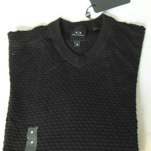 💎NWT A/X ARMANI EXCHANGE Men Pullover Sweater size M Navy 100% Cotton